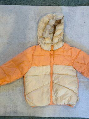 Pureborn Kids Hooded Down Puffer Jacket 4T (100) Peach